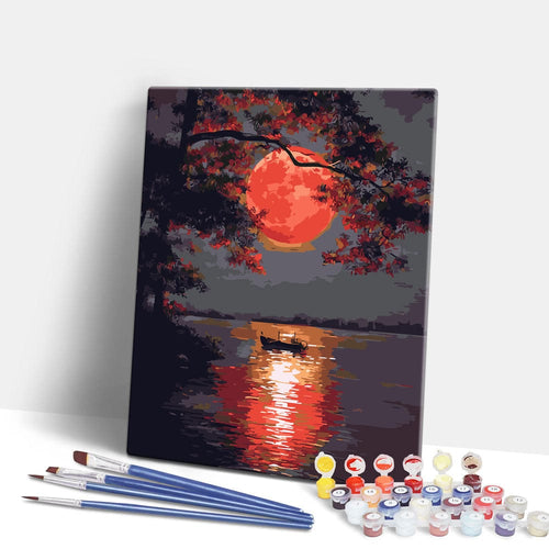 Red Moon - Paint By Numbers Kit