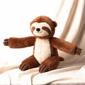 Weighted Sloth chocolate and cream hug companion on linen