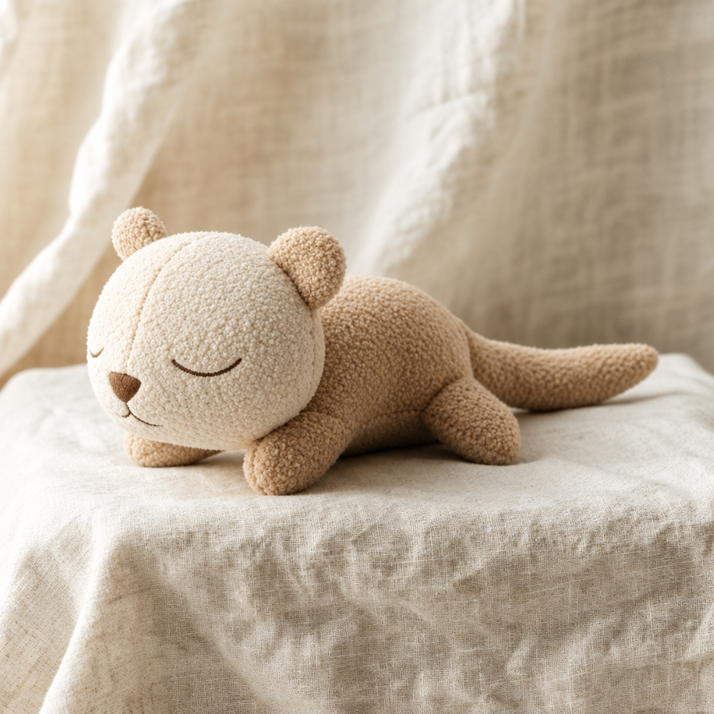 Soft Comfort Plush for Pets cream and tan sherpa companion on linen