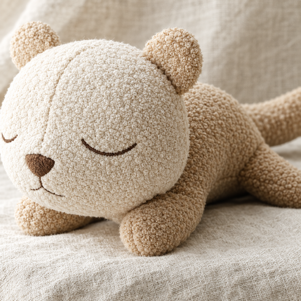 Soft Comfort Plush for Pets sherpa texture detail on linen