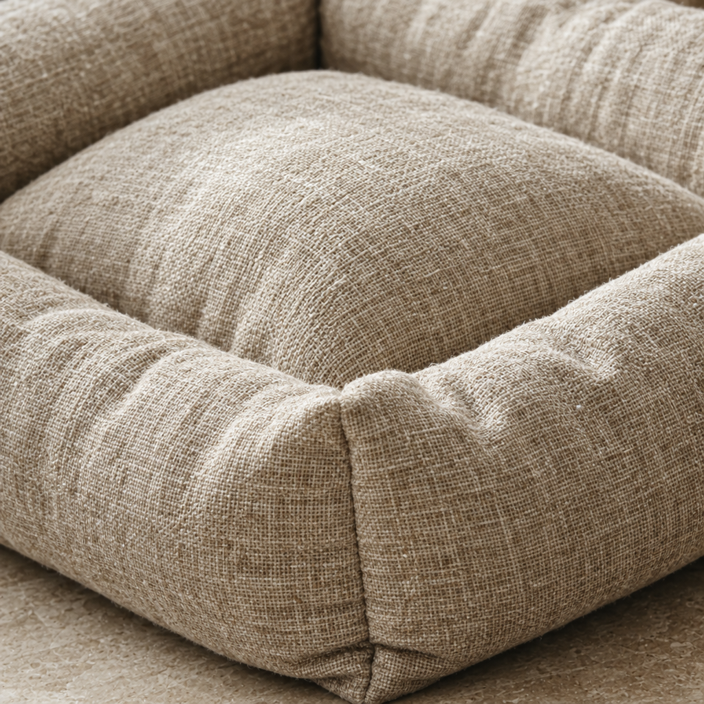 Quiet-Time Nest Pad linen texture detail