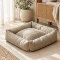 Quiet-Time Nest Pad oatmeal linen bolster nest