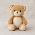 Travel Mini Weighted Teddy soft comfort companion on linen
