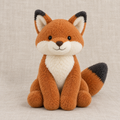 Weighted Fox Companion soft comfort companion plush on linen