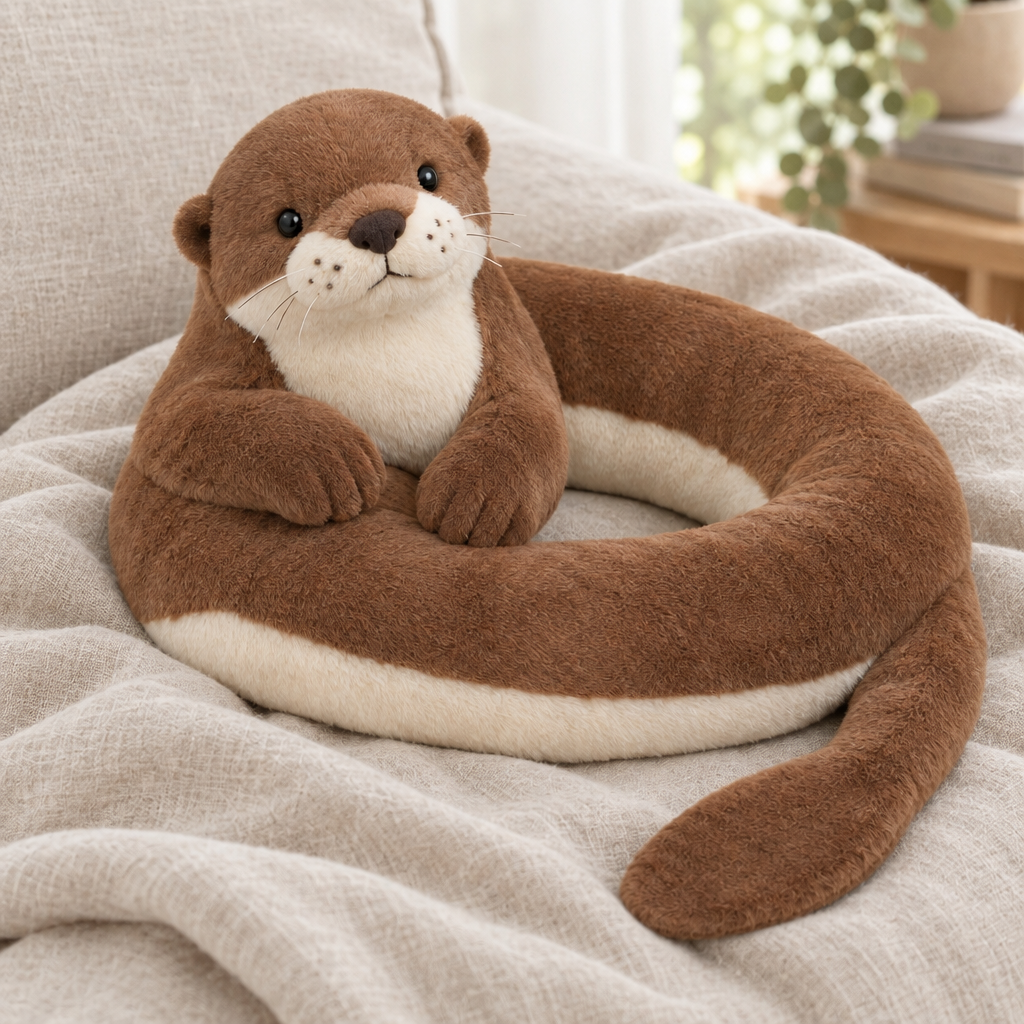 Long Otter Wrap Companion comfort companion lifestyle on linen
